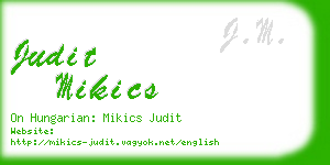 judit mikics business card